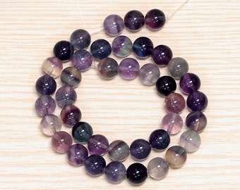 Fluorite Beads Rainbow Fluorite Beads 6mm 8mm 10mm 12mm Healing Crystal 7409