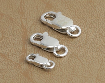 925 Sterling Silver Lobster Clasp Hook Bulk For Necklaces Bracelet Connector Findings Supply Jewelry Making Wholesale Y399