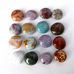 Ocean Jasper Palm Stone Pulido Crystal Worry Stone para la ansiedad Pocket Gemstone Palm Stone Healing Crystal Bulk Wholesale 3091