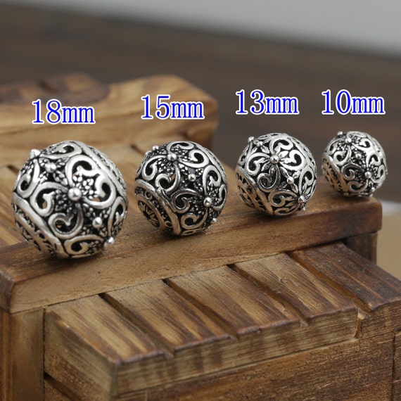 Sterling Silver Round Beads For Jewelry Making