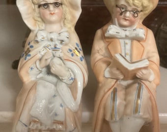 antique porcelain/bisque figurines, from the 1800s.