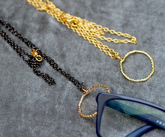 Eyeglass holder necklace loop top