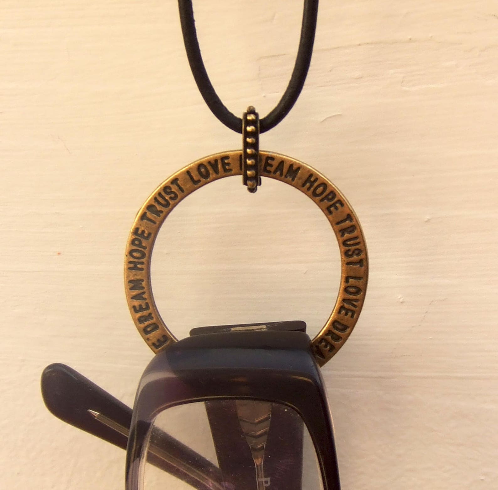 Men's Ring Eyeglass Holder Glasses Lanyard Brass Etsy