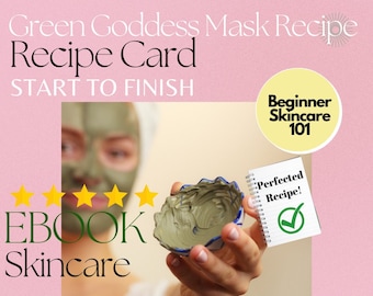 Miracle Green Magic Face Mask for Discloration, Scars & Brightening - Clear Skin Face Mask Recipe (Organic + All Natural Ingredients)