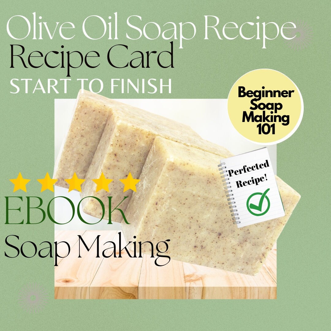 Olive Oil Soap Recipe Card Soap Making From Start to Finish Etsy