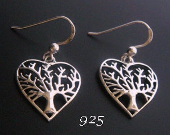 Tree of Life Earrings: Celtic Influence Sterling Silver Tree of Life Earrings - Matching Tree of Life Necklace Available for Earrings 015