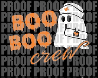 Boo Boo Crew Halloween Nurse SVG EPS PDF Digital File