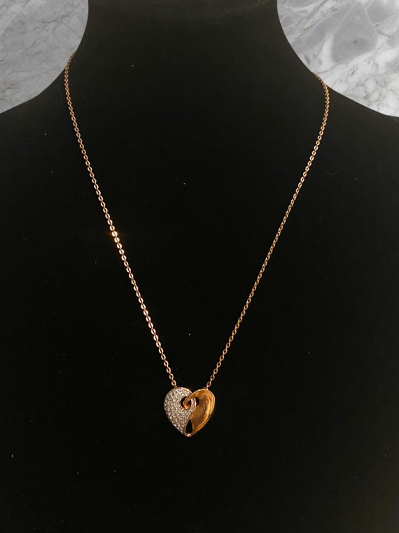 Swarovski Crystal Rose Gold Heart Necklace