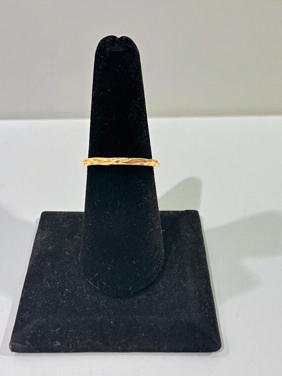 14K Yellow Gold Stacking Ring - image 2