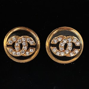 Rhinestone Chanel Earrings 