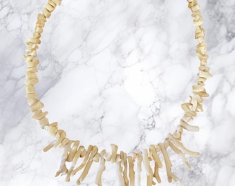 Vintage White Coral Necklace