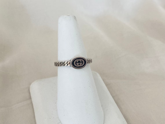 Authentic Gucci Sterling Silver Interlocking Ring - image 5