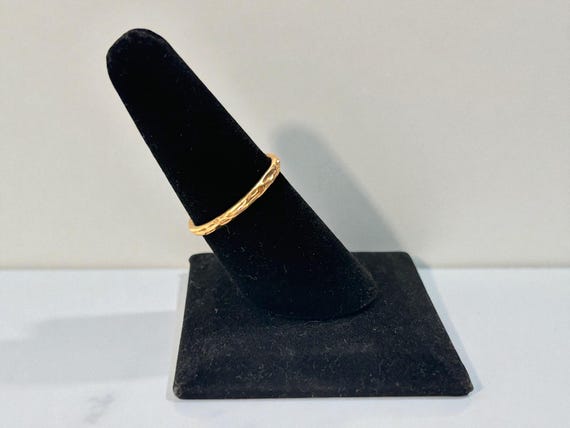 14K Yellow Gold Stacking Ring - image 3