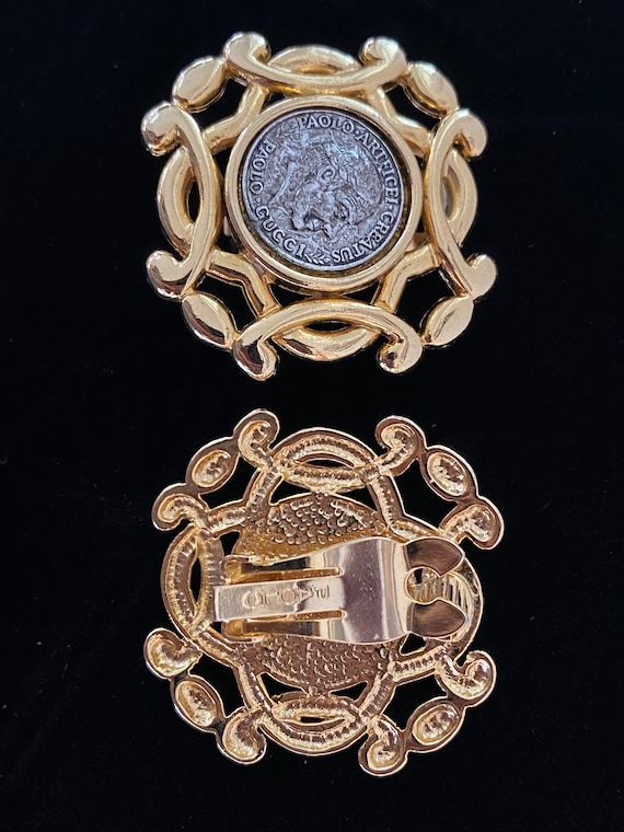 Paolo (Gucci) Medallion Clip On Earrings