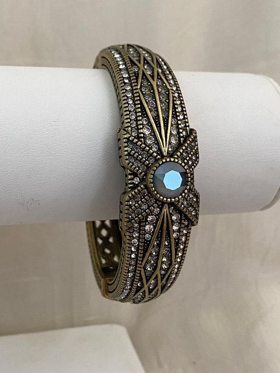 Heidi Daus Hinged Brass Bangle - image 2