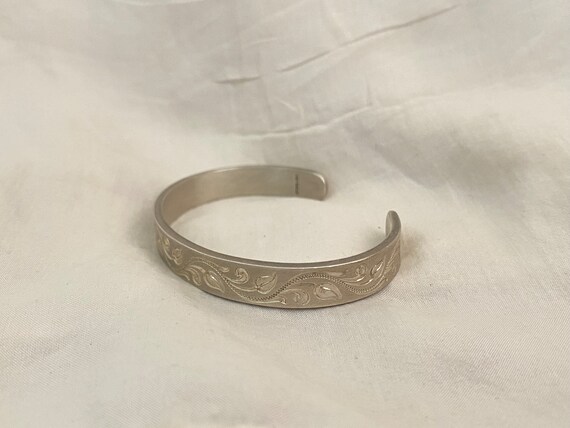 Engraved Sterling Silver Cuff - image 4
