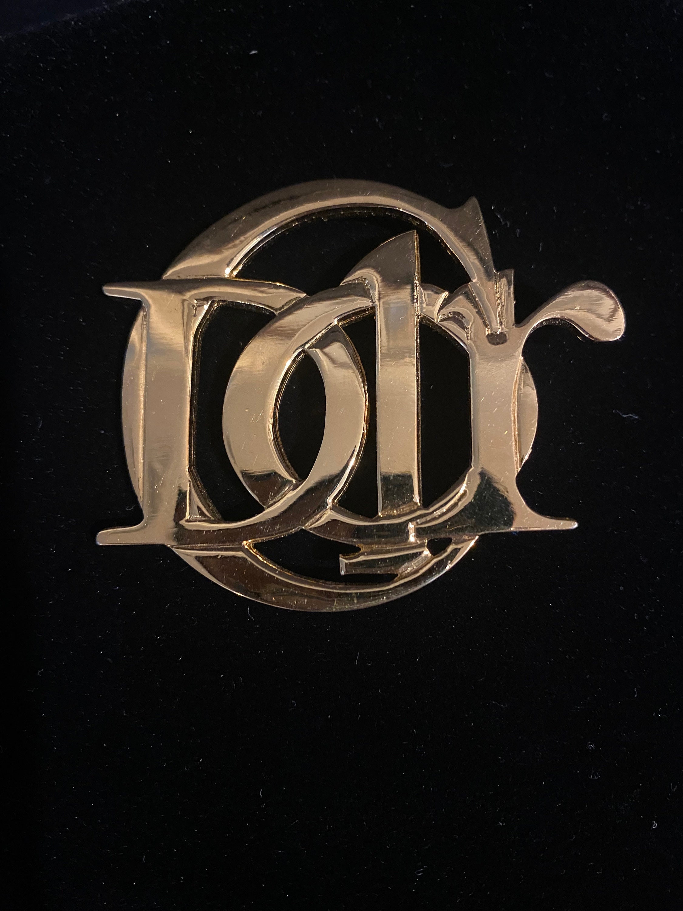 Christian Dior Initial Logo Brooch Christian Dior Initial Logo Brooch