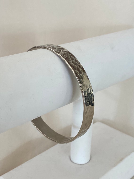 Hammered Sterling Silver Mexican Bangle