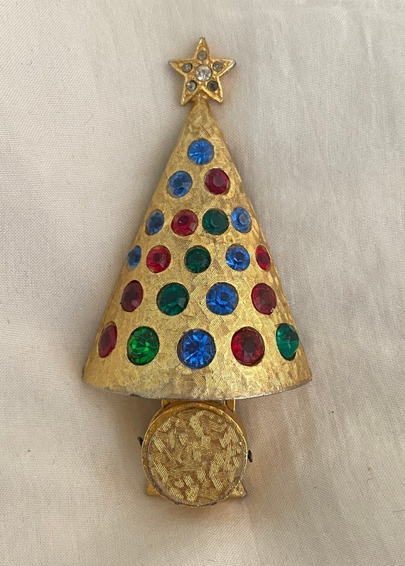 RARE Hattie Carnegie Christmas Tree Brooch