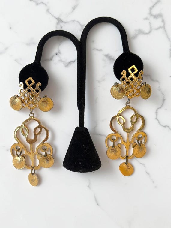 Frederick Mosell Egyptian Revival Clip On Earrings