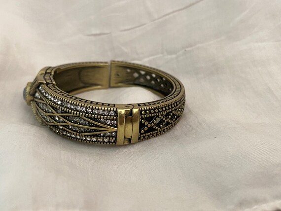 Heidi Daus Hinged Brass Bangle - image 5
