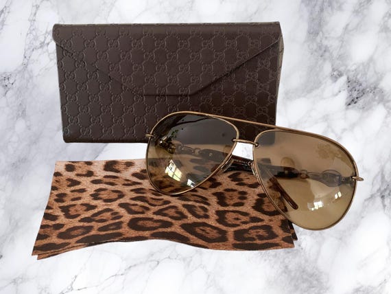 Authentic Gucci Aviator Style Sunglasses - Etsy display picture 3