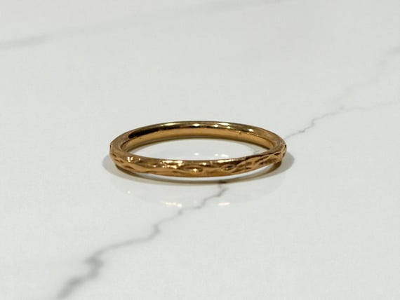 14K Yellow Gold Stacking Ring - image 1