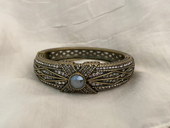 Heidi Daus Hinged Brass Bangle - image 1