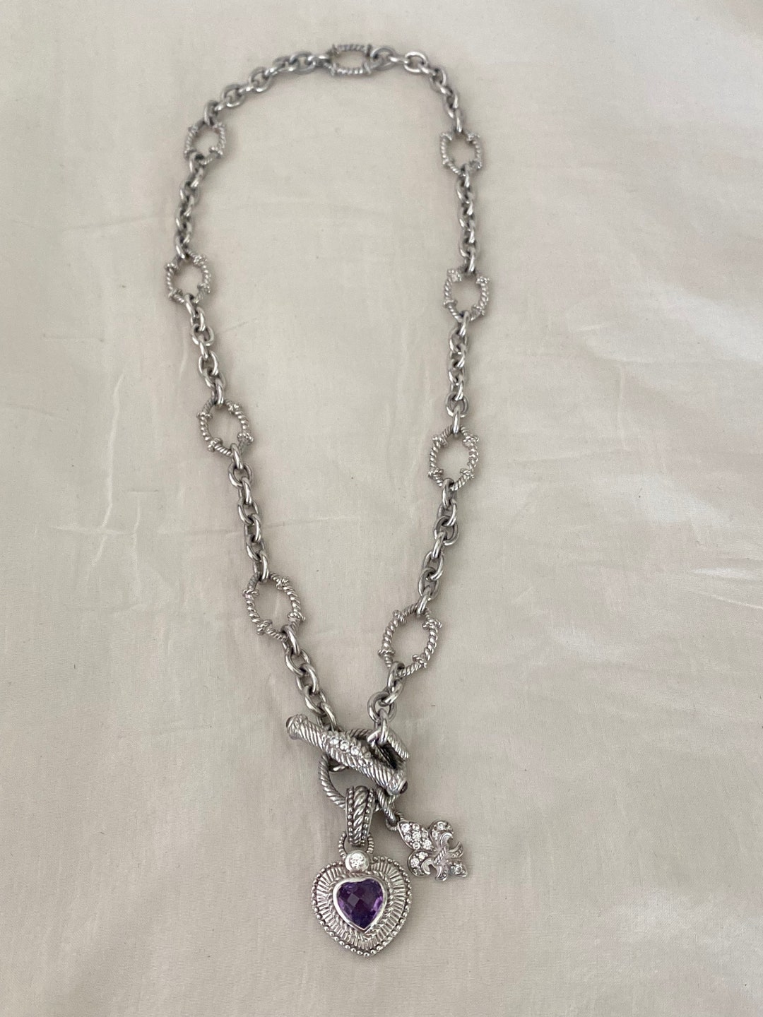 ネックレス・ペンダント TATIANA (Silver 925) Ribbon Heart Bell String Necklace NZ209 ○TATIANA○ Silver 925 Ribbon Heart Bell String Necklace NZ2