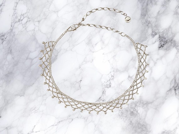 Authentic Givenchy Crystal & Bead Sterling Silver… - image 1