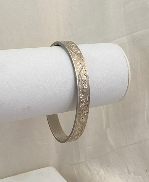 Engraved Sterling Silver Cuff - image 2