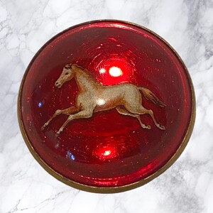 A.E Co Red Horse Button Pin
