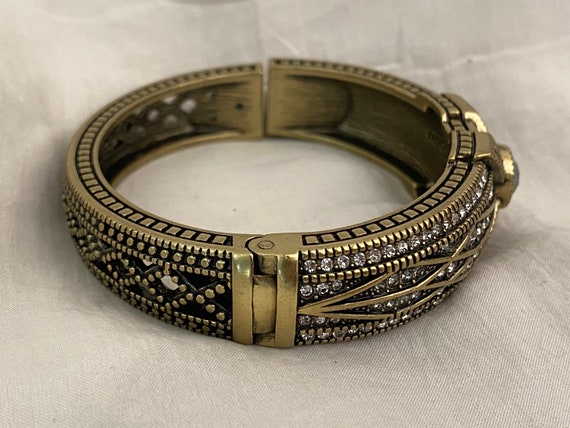 Heidi Daus Hinged Brass Bangle - image 3