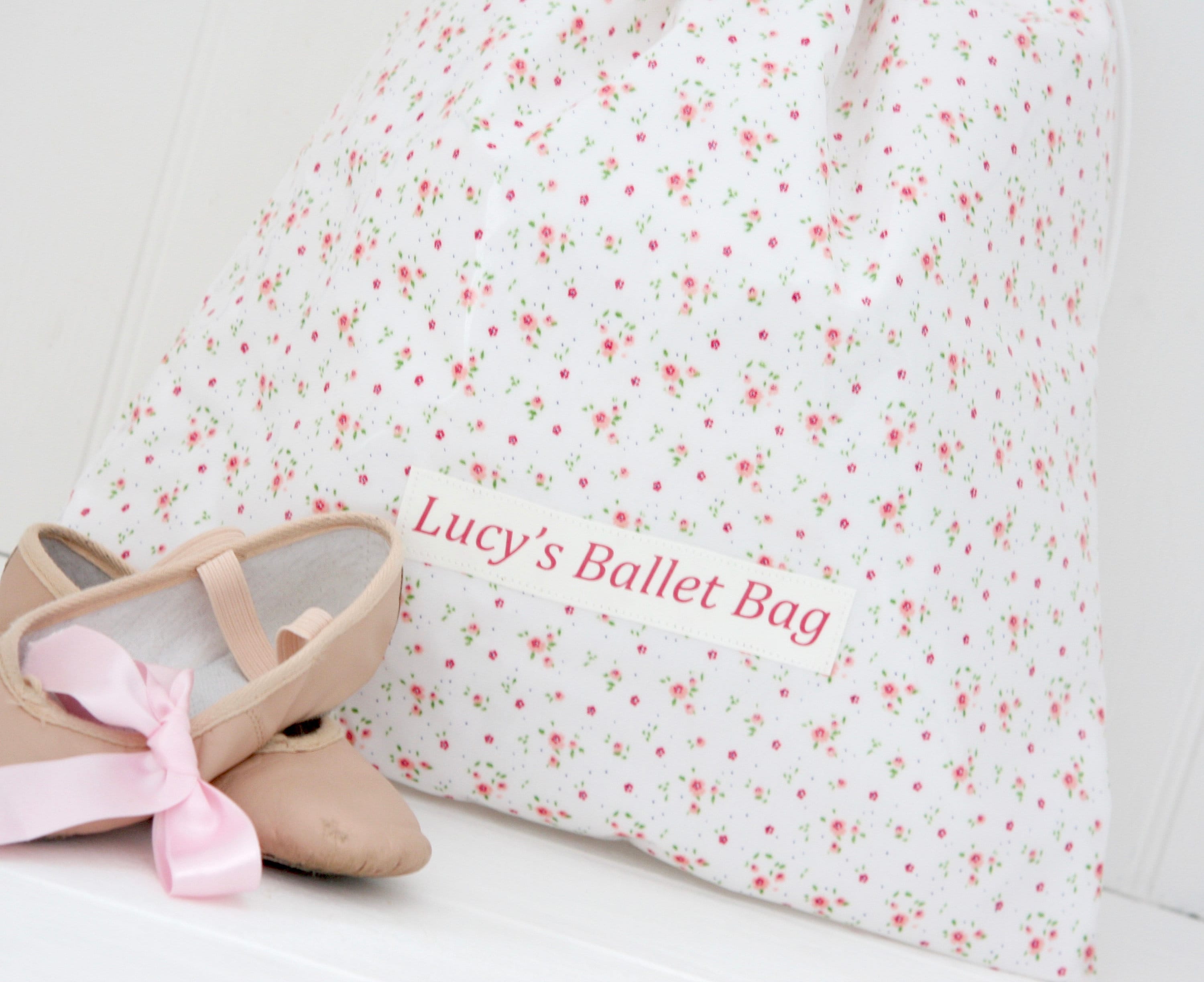Personalized Ballet Bag for Girls Personalised Drawstring Etsy