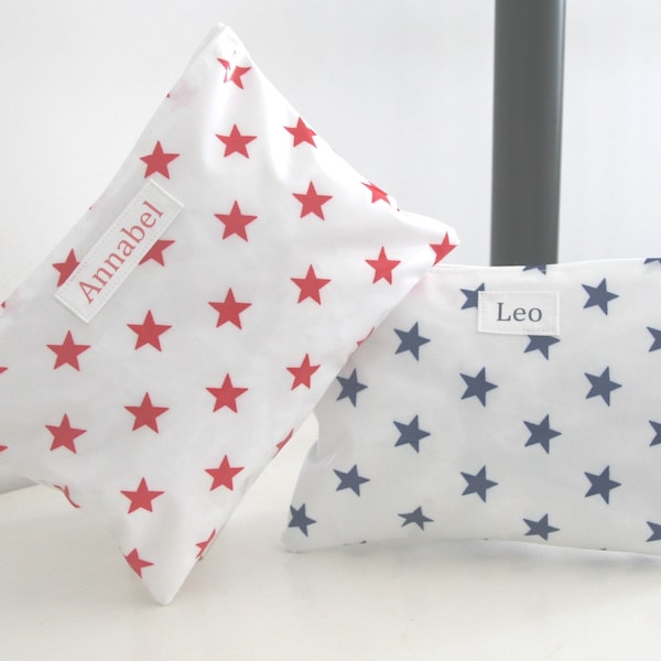 Neceser infantil fácil de limpiar, bolsa para pijamadas infantiles, neceser personalizado, bolsa de hule para artículos de aseo.