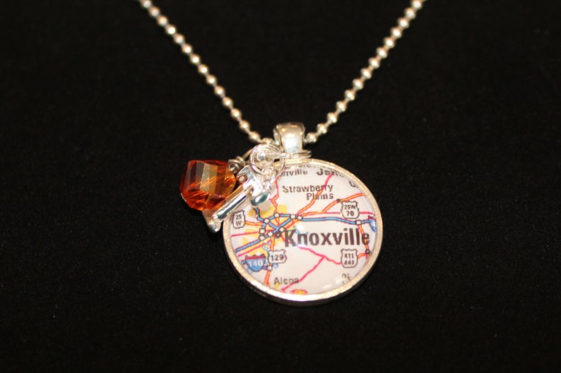 Knoxville Tennessee Glass Tile pendant Necklace Etsy