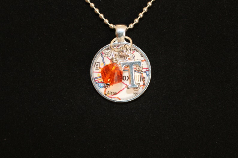 Knoxville Tennessee Glass Tile pendant Necklace Etsy