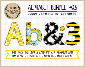 Honeycomb Alphabet Etsy