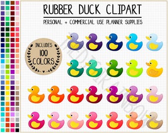 100 RUBBER DUCK clipart duck digital paper baby bath clipart ducky stickers baby boy clipart baby girl stickers rainbow baby planner sticker
