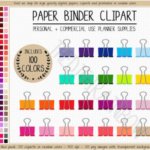 SALE 100 PAPER CLIP stickers paper clip clipart binder clipart rainbow paper clip icon school sticker pretty paper clip for planner graphics