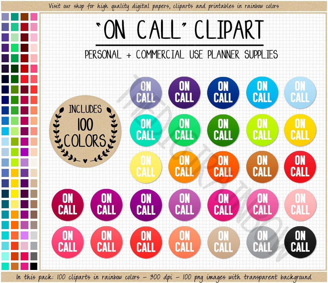 Call List Sticker SALE 100 ON CALL Sticker Work Schedule Sticker Nurse Stickers Doctor ...
