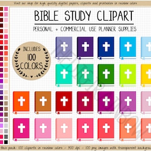 VERKOOP 100 BIJBEL clipart bijbel sticker zondagschool sticker bijbel studie sticker christelijke clipart kerk planner sticker regenboog ECLP sticker