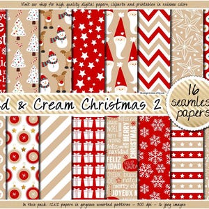 VERKOOP kerst digitaal papier rode kerst digitaal papier vakantie digitaal papier patroon kerstman sneeuwpop sneeuwvlok rendier ornament pinguïn