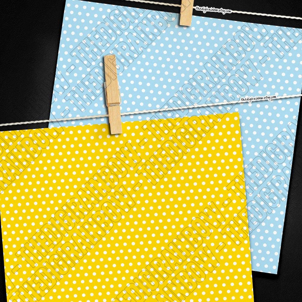 100 SEAMLESS Polka Dot Digital Paper Printable Rainbow Scrapbook Sheet ...