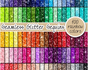 SALE 100 seamless glitter digital paper rainbow sequin pattern pastel confetti background sparkly texture glam printable glitter sublimation