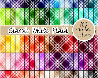 100 tartan digital paper rainbow seamless plaid digital paper plaid pattern kilt fabric digital paper background pastel neutral bright dark
