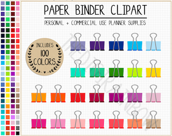 SALE 100 PAPER CLIP stickers paper clip clipart binder clipart rainbow paper clip icon school sticker pretty paper clip for planner graphics