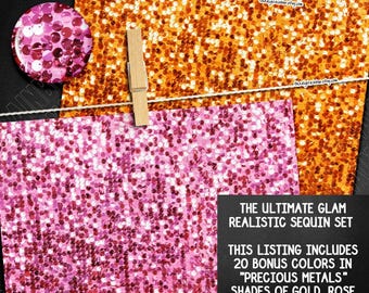 Papel digital de lentejuelas glamurosas sin costuras, 100 patrones de brillo arcoíris, textura de lentejuelas, fondo brillante, imprimible, plata, oro rosa, lujo
