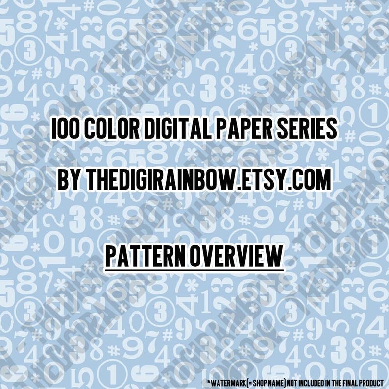 100 Number Digital Papers Printable Letter Wall Art Digital Rainbow ...