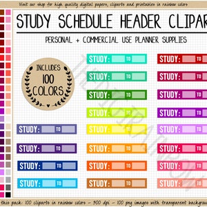 SALE 100 SCHOOL SCHEDULE druckbare Aufkleber Examen Planer Aufkleber Schule Clipart Sticker Arbeitsplaner Aufkleber Time Tracker Erin Condren